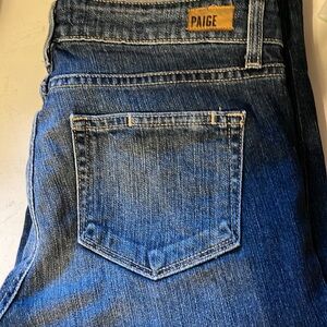 PAIGE Blue Straight Leg Jeans Classic Denim Style
